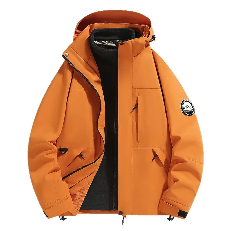 3-in-1 Baggy Ski Jacket - Windproof for Snowboard & Snow-Frozenoir-