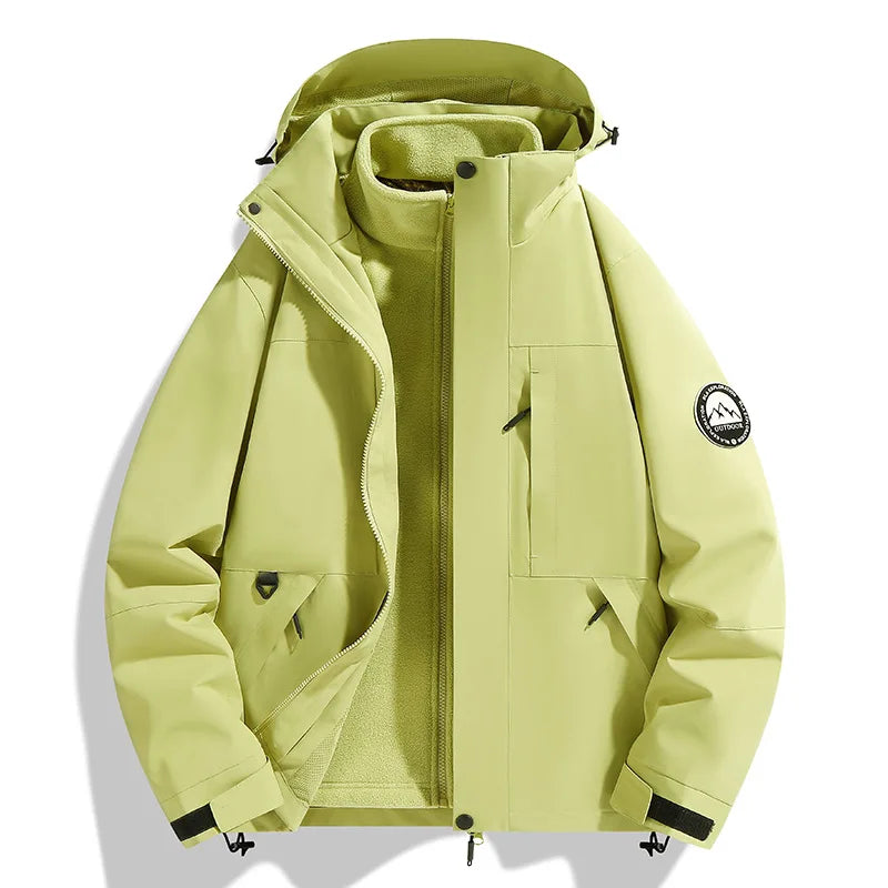 3-in-1 Baggy Ski Jacket - Windproof for Snowboard & Snow-Frozenoir-