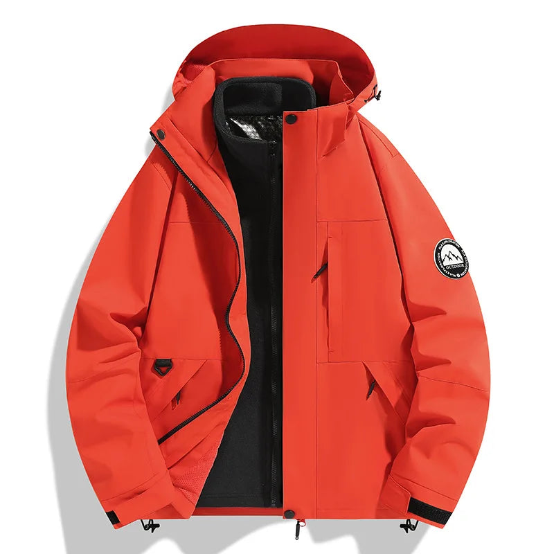 3-in-1 Baggy Ski Jacket - Windproof for Snowboard & Snow-Frozenoir-