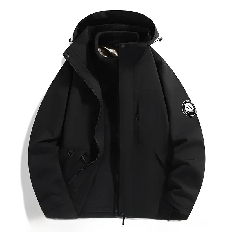 3-in-1 Baggy Ski Jacket - Windproof for Snowboard & Snow-Frozenoir-