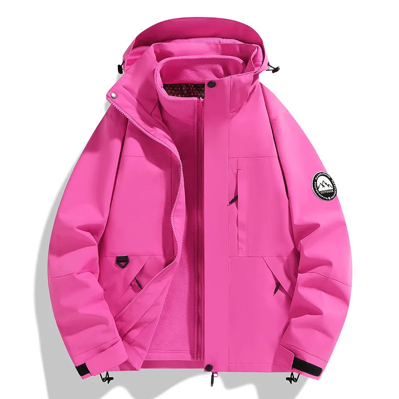 3-in-1 Baggy Ski Jacket - Windproof for Snowboard & Snow-Frozenoir-