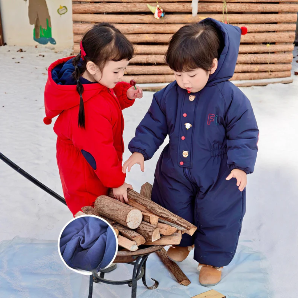 Combinaison de neige une pièce pour bébé et tout-petit - Chaude à capuche pour garçons et filles