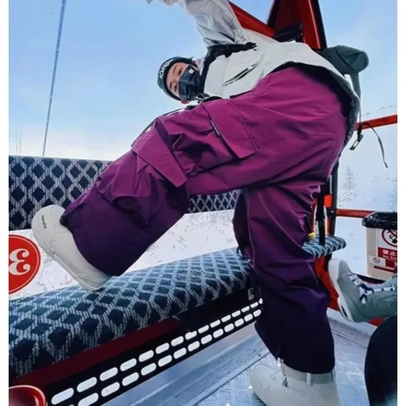 Baggy Snow Pants - Comfy Loose Fit for Ski & Snowboard-Frozenoir-