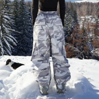 Camouflage Baggy Snowboardhose Damen - Weite Skihose für Wintersport