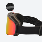 Flip-Up Ski Goggles with Magnetic Cylindrical Lens - Ski & Snowboard