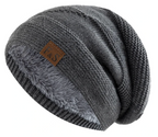 Fur-Lined Beanie - Warm Winter Hat-Frozenoir-Gray-