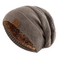 Fur-Lined Beanie - Warm Winter Hat-Frozenoir-Khaki-
