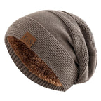 Fur-Lined Beanie - Warm Winter Hat-Frozenoir-Khaki-