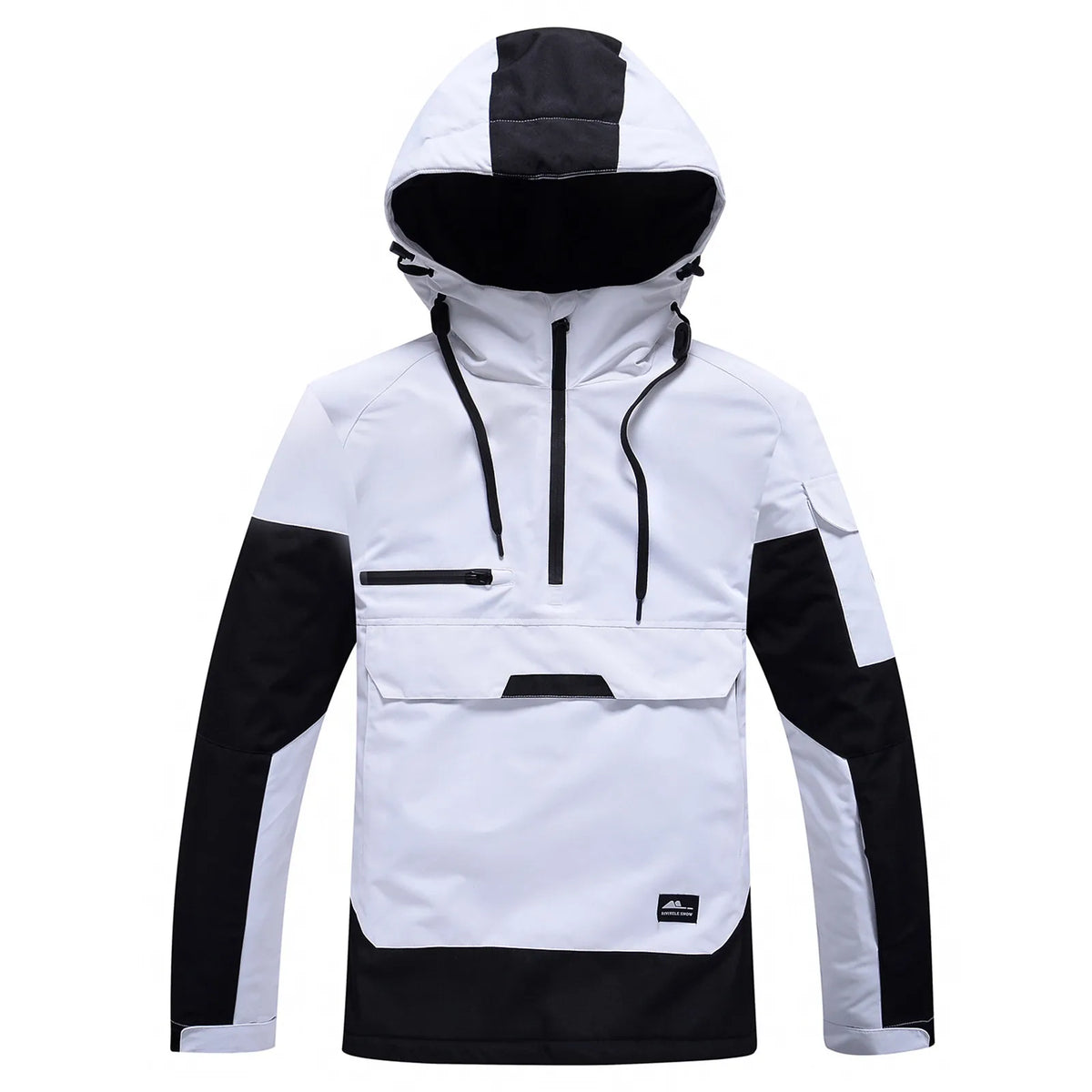 Hooded Ski Jacket - Half-Zip Snowboard Anorak-Frozenoir-