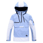 Hooded Ski Jacket - Half-Zip Snowboard Anorak-Frozenoir-