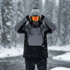 Hooded Ski Jacket for Snowboard & Winter-Frozenoir-Gray-m-