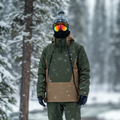 Hooded Ski Jacket for Snowboard & Winter-Frozenoir-Green-m-