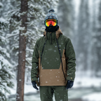 Hooded Ski Jacket for Snowboard & Winter-Frozenoir-Green-m-