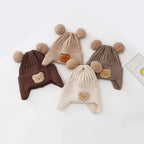 Kids Bear Beanie - Knit Hat with Ears-Frozenoir-