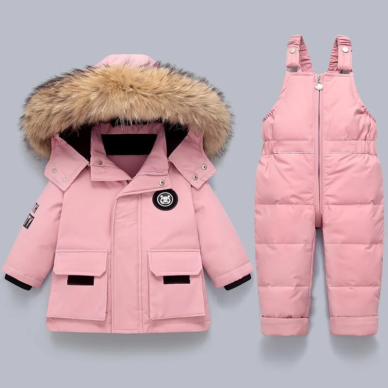 Kids & Toddler Snowsuit - Warm & Waterproof for Winter-Frozenoir-Pink-80-