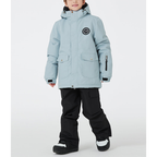 Kids & Toddler Snowsuit - Waterproof & Warm for Winter-Frozenoir-Gray/Black-8-
