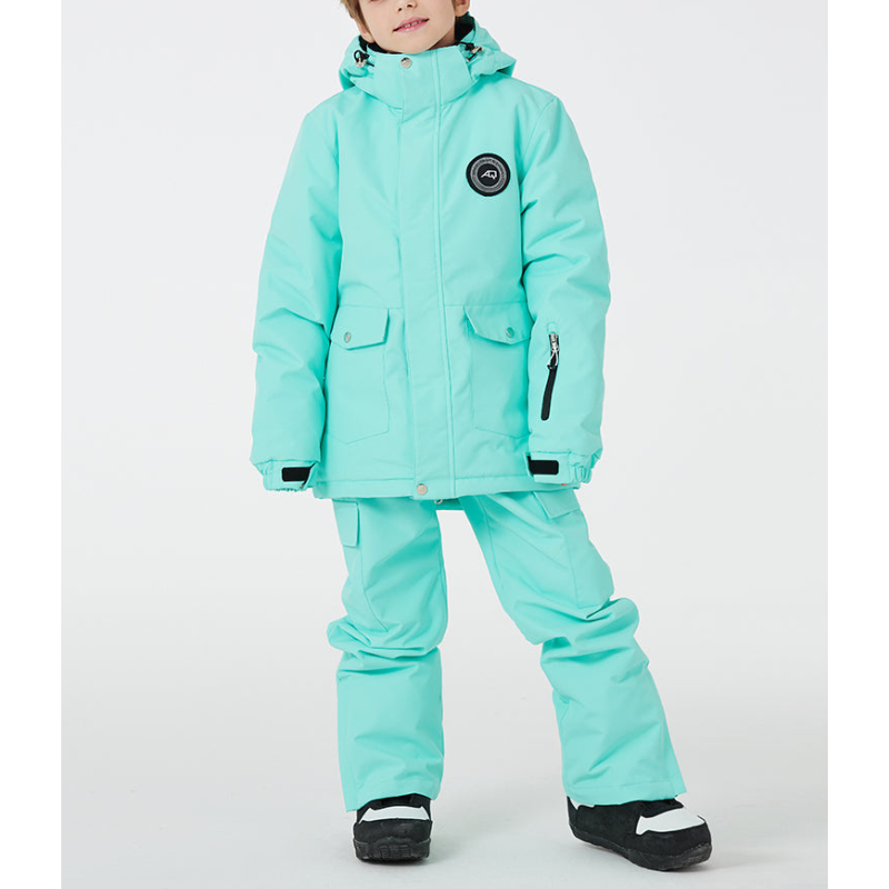Kids & Toddler Snowsuit - Waterproof & Warm for Winter-Frozenoir-Green-8-