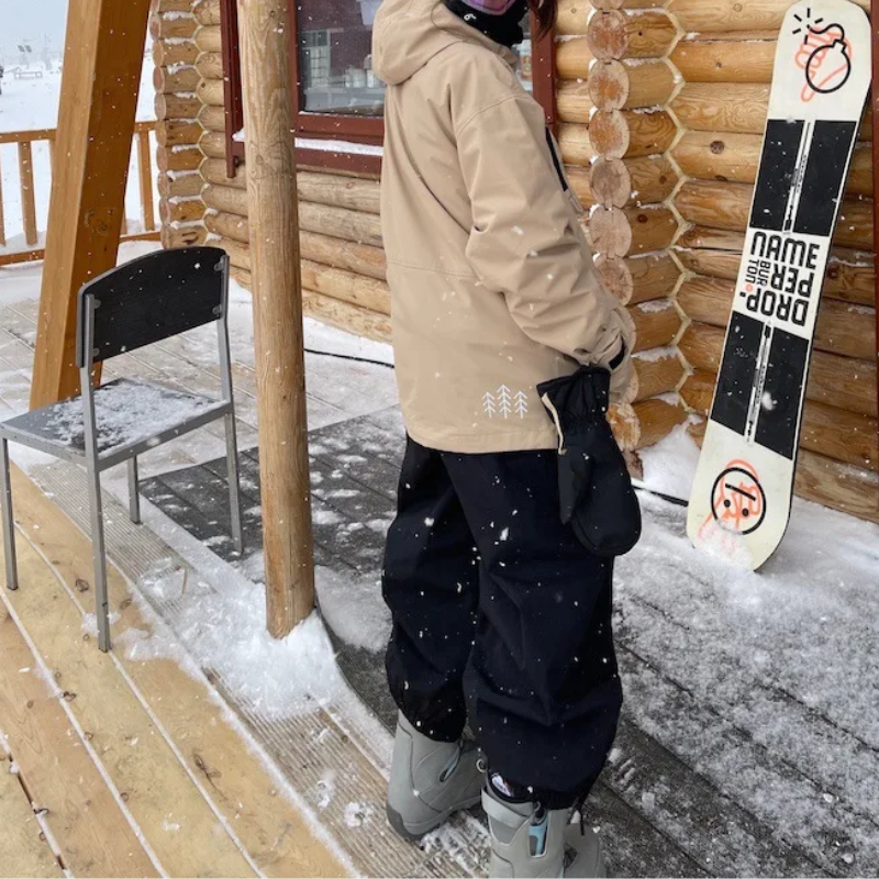 Lightweight Baggy Snow Pants for Ski & Snowboard-Frozenoir-