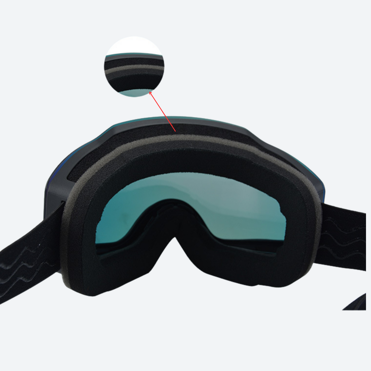 Magnetic Ski Goggles - Revo Mirror Cylindrical Lens for Ski & Snowboard