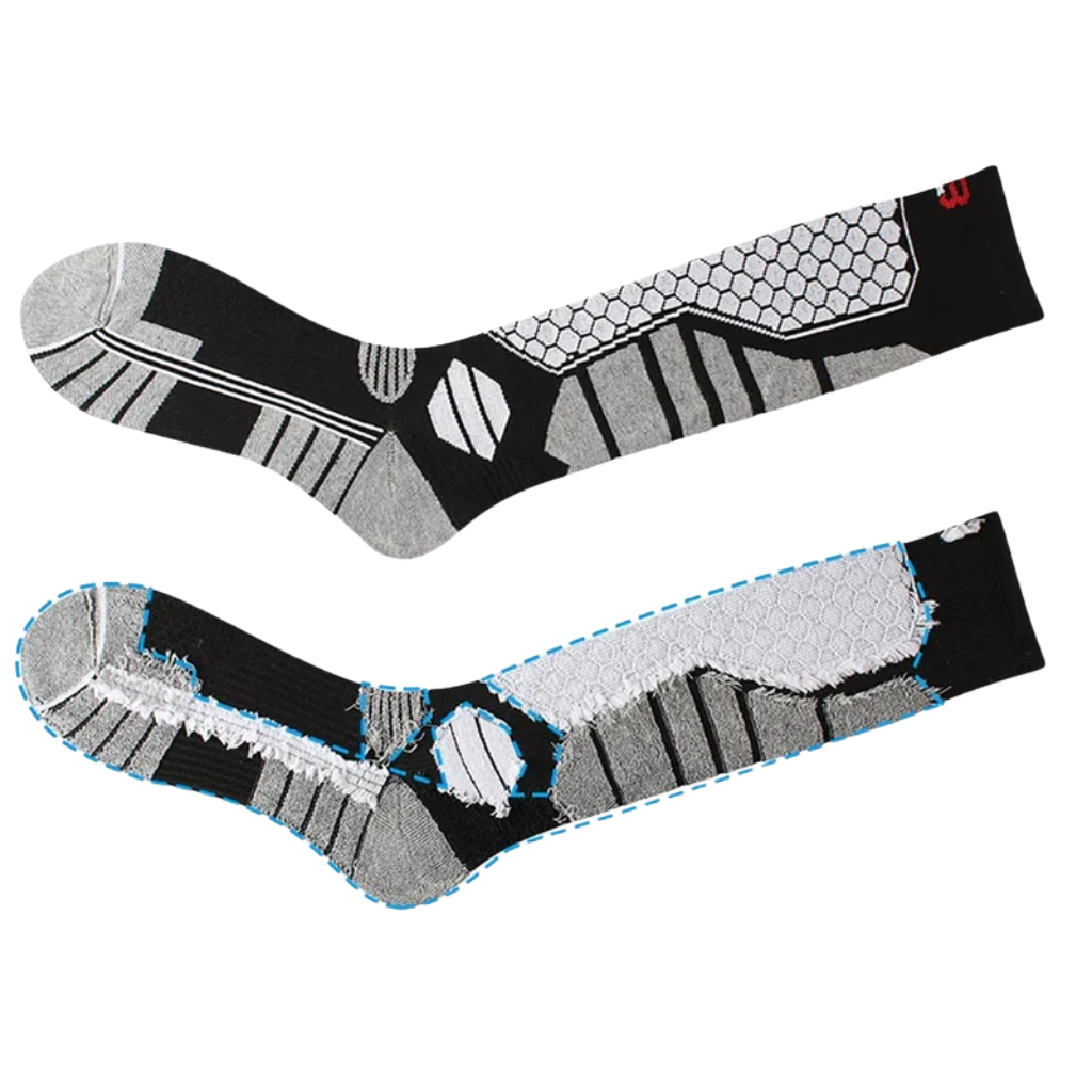 Men's Compression Ski Socks - Warm Knee-High for Snowboard