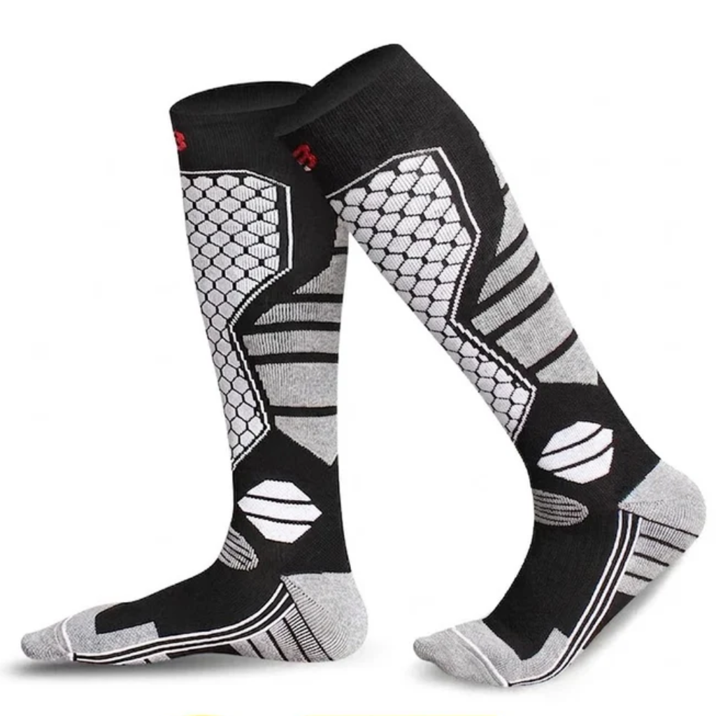 Men's Compression Ski Socks - Warm Knee-High for Snowboard