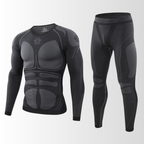 Men's Ski Base Layer Set - Thermal Underwear Top & Bottoms-Frozenoir-