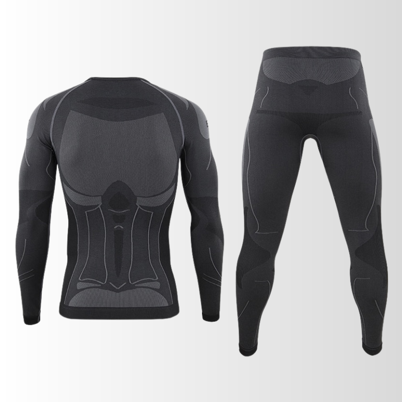 Men's Ski Base Layer Set - Thermal Underwear Top & Bottoms-Frozenoir-