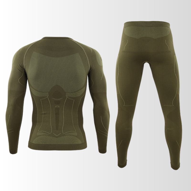 Men's Ski Base Layer Set - Thermal Underwear Top & Bottoms-Frozenoir-