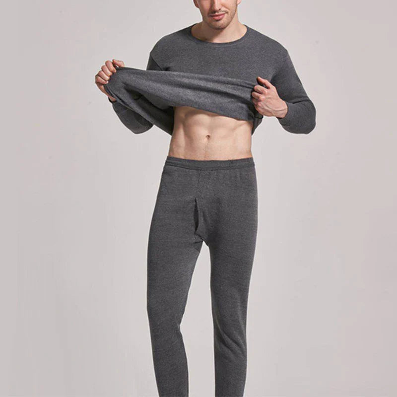 Men's Ski Base Layer - Thermal Underwear for Skiing-Frozenoir-Dark Gray-m-