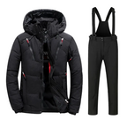 Men's Ski Suit - Insulated Ski Jacket & Pants Set-Frozenoir-Black-m-