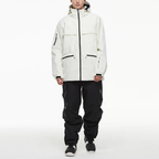 Men's Ski Suit - Waterproof Ski Jacket & Pants Set-Frozenoir-Black/White-s-