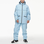 Men's Ski Suit - Waterproof Ski Jacket & Pants Set-Frozenoir-Sky Blue-s-
