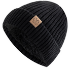 Mikael Winter Beanie - Warm Knit Hat-Frozenoir-Black-54-60cm-