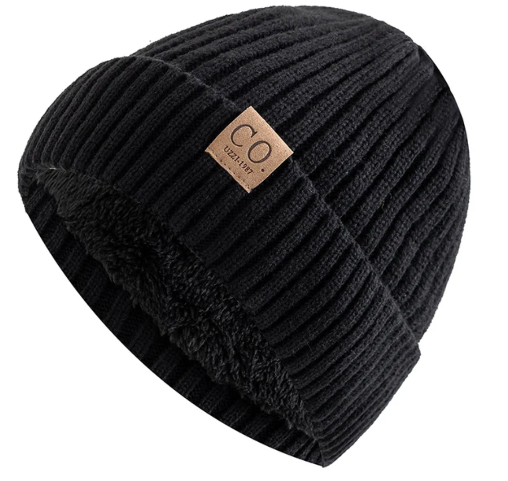 Mikael Winter Beanie - Warm Knit Hat-Frozenoir-Black-54-60cm-