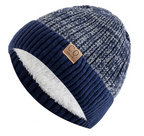 Mikael Winter Beanie - Warm Knit Hat-Frozenoir-Dark Blue-54-60cm-