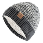 Mikael Winter Beanie - Warm Knit Hat-Frozenoir-Gray-54-60cm-