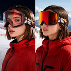 Photochromic Ski Goggles - Self-Tinting Magnetic Anti-Fog Lens