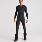Ski Funktionsunterwäsche Set Herren Schwarz - Thermounterwäsche Oberteil und Hose
