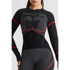 Ski-Baselayer-Set für Damen Schwarz – Thermo-Unterwäsche Top und Hose