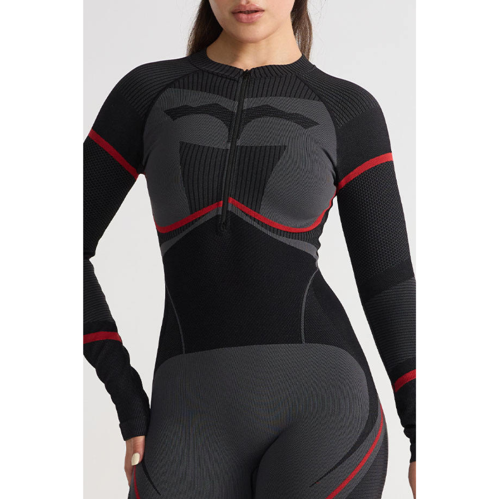 Ensemble de sous-vêtements de ski femme noir - Haut et bas thermiques