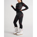 Ski-Baselayer-Set für Damen Schwarz – Thermo-Unterwäsche Top und Hose