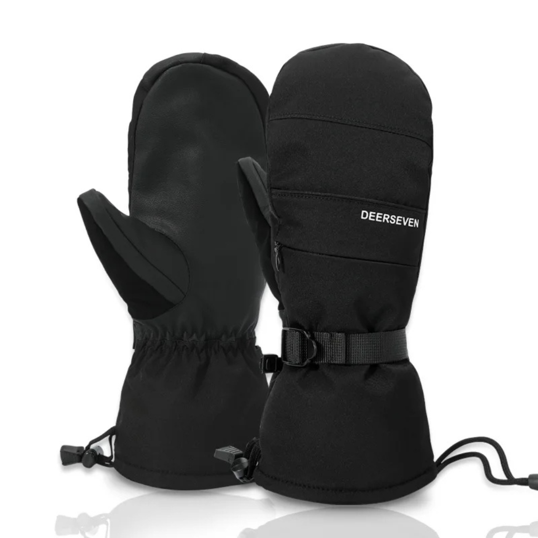 Ski Gloves with Grip - Waterproof, Non-Slip Palm-Frozenoir-