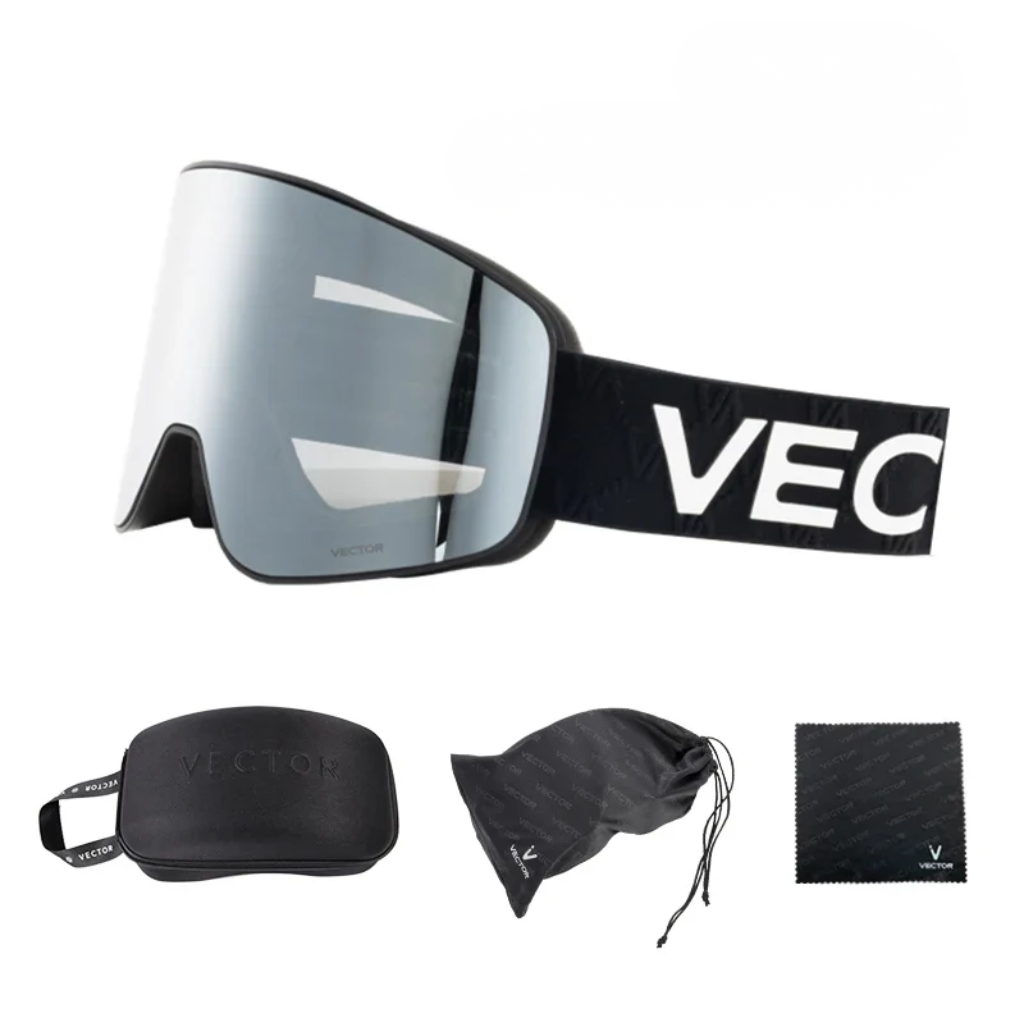 Ski Goggles - Mirrored Magnetic Interchangeable Lens, Anti-Fog