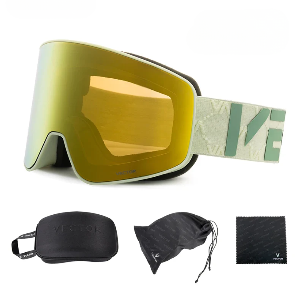 Ski Goggles - Mirrored Magnetic Interchangeable Lens, Anti-Fog