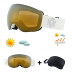 Ski Goggles for Glasses - Mirrored Interchangeable Lens