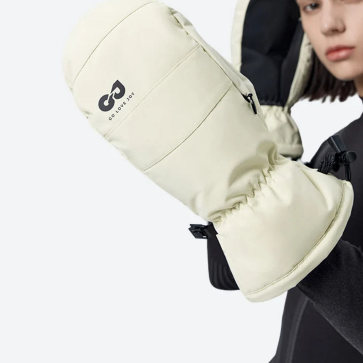 Ski Mitten Gloves Women's & Men's - Waterproof & Warm with Touchscreen Thumb