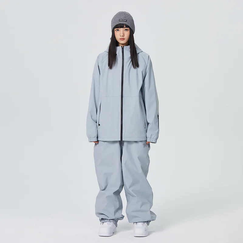 Ski Suit - Ski Jacket & Pants Set for Snowboard-Frozenoir-Gray-xs-