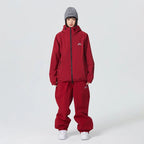 Ski Suit - Ski Jacket & Pants Set for Snowboard-Frozenoir-Red-xs-