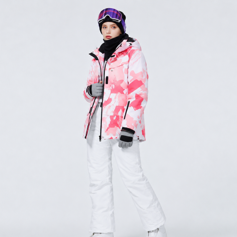 Women's Pink Ski Suit - Warm & Waterproof for Winter