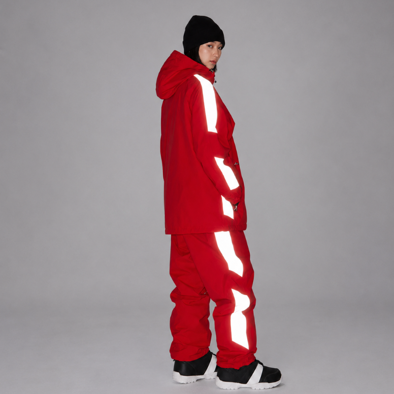 Unisex Ski Suit - Half-Zip Snowboard Jacket with Hood & Snowboard Pants
